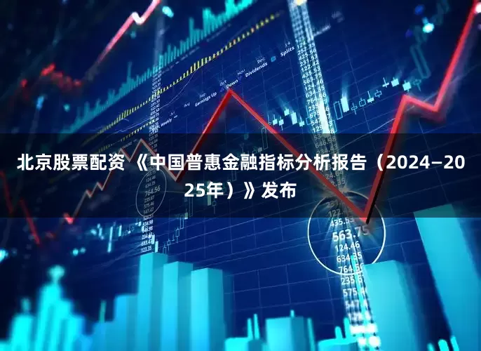 北京股票配资 《中国普惠金融指标分析报告（2024—2025年）》发布